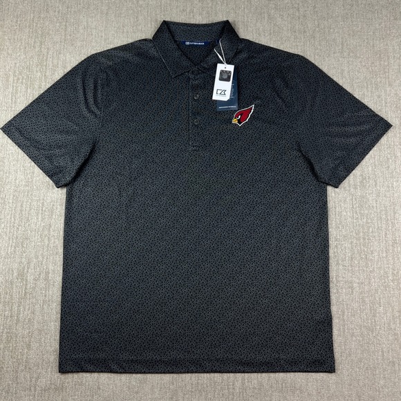 Cutter & Buck Arizona Cardinals Pebble Golf Polo Shirt Men's Medium Performance - Picture 2 of 6